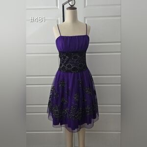 Purple & Black Homecoming/Prom Dress